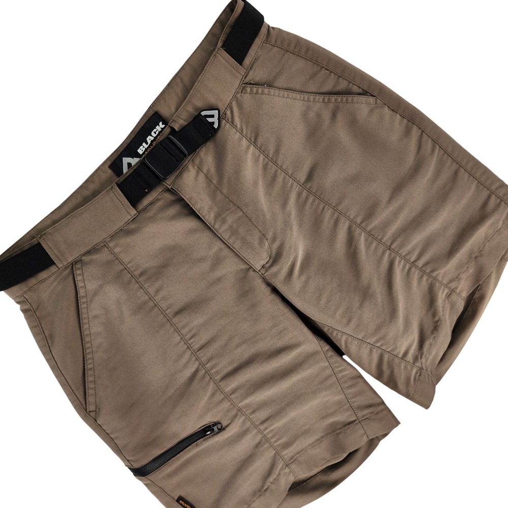 Black Mountain Hiking Shorts Womens 6 Brown Outdoor Utility Polyester